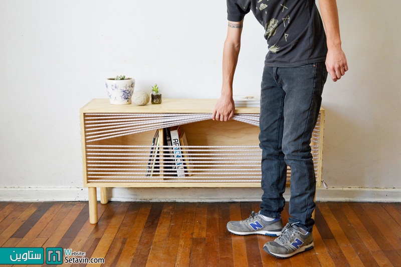 میزی که با الهام از رینگ بوکس ساخته شده است.