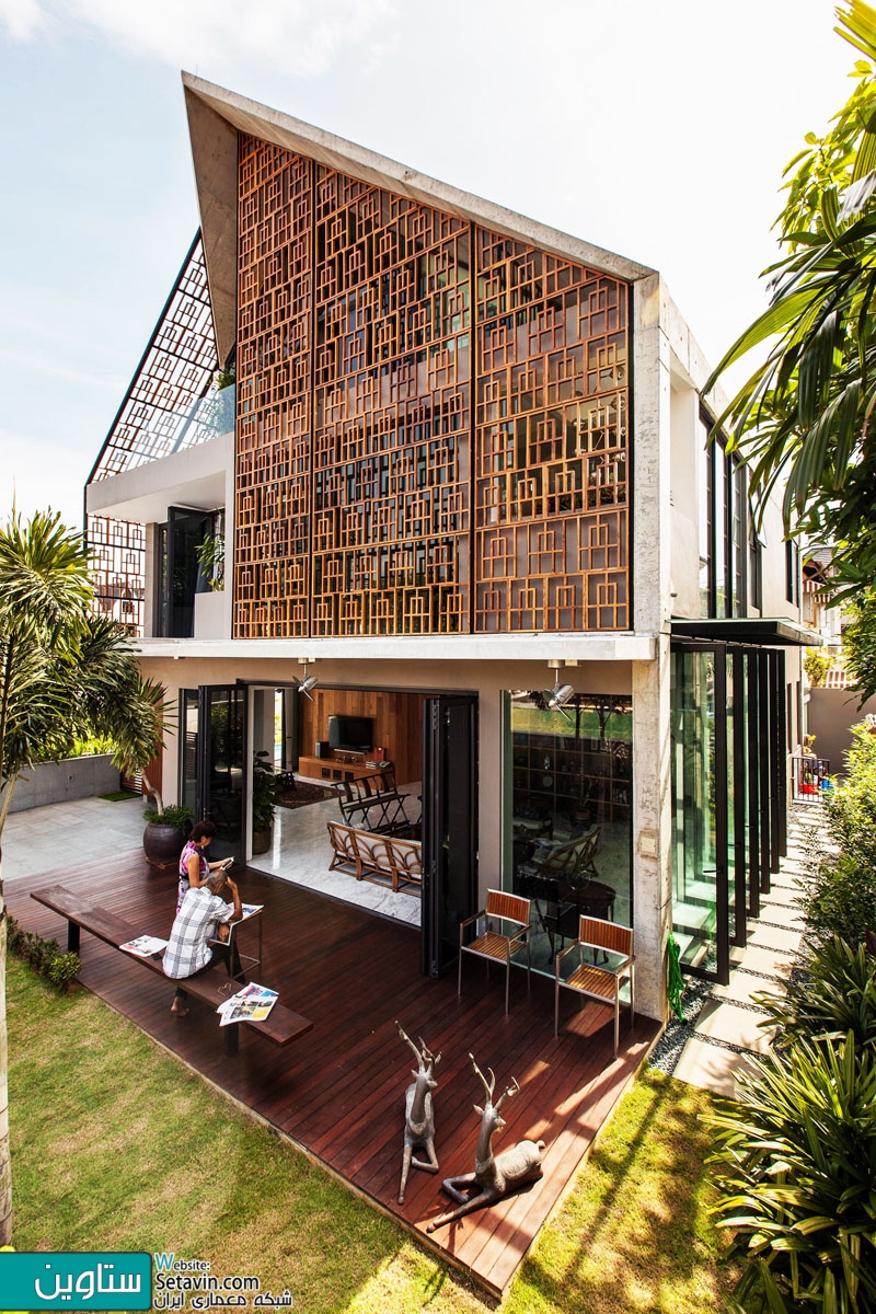 پوسته منحصر به فرد نما از چوب ساج , تیم طراحی , Aamer Architects , بالی , پوسته منحصر به فرد  ,نما , چوب ساج , ساج , طراحی نما , Natural Light , Ventilation