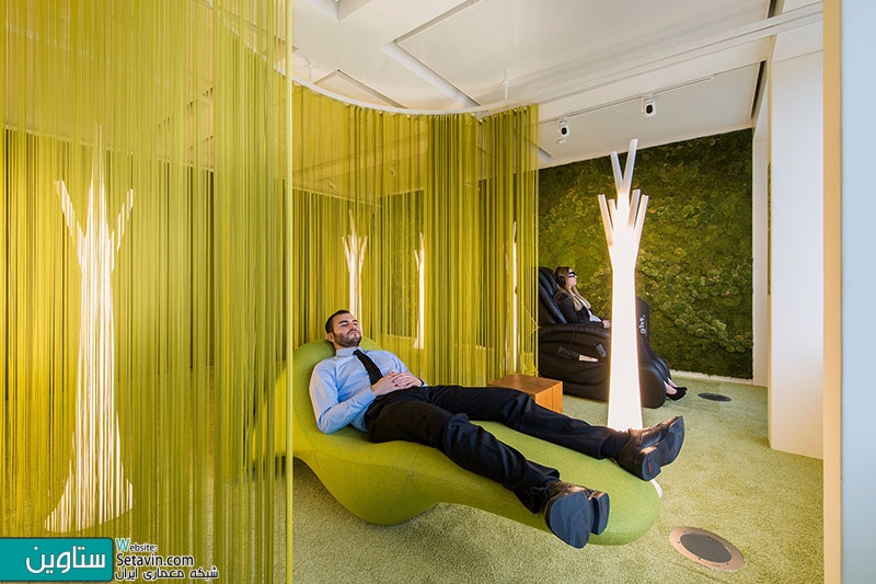 ایده ای برای طراحی فضاهای اداری-دفتر کاری با فضای استراحت برای کارکنان