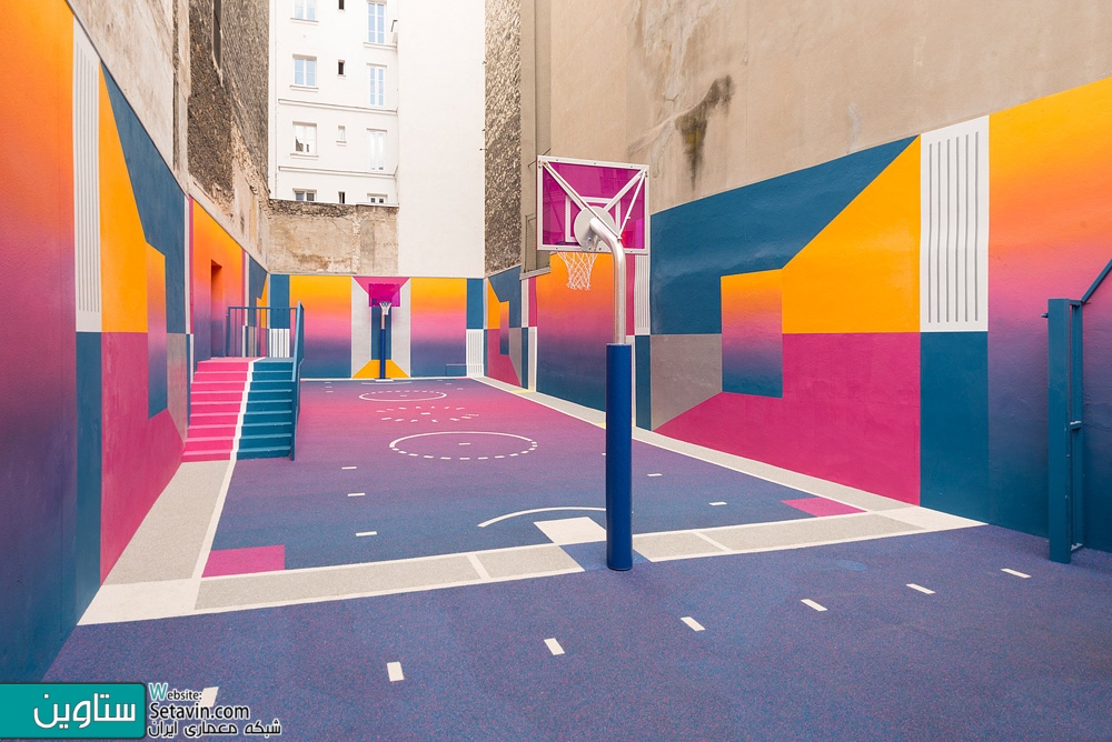 طراحی مجدد زمین بسکتبالی در پاریس