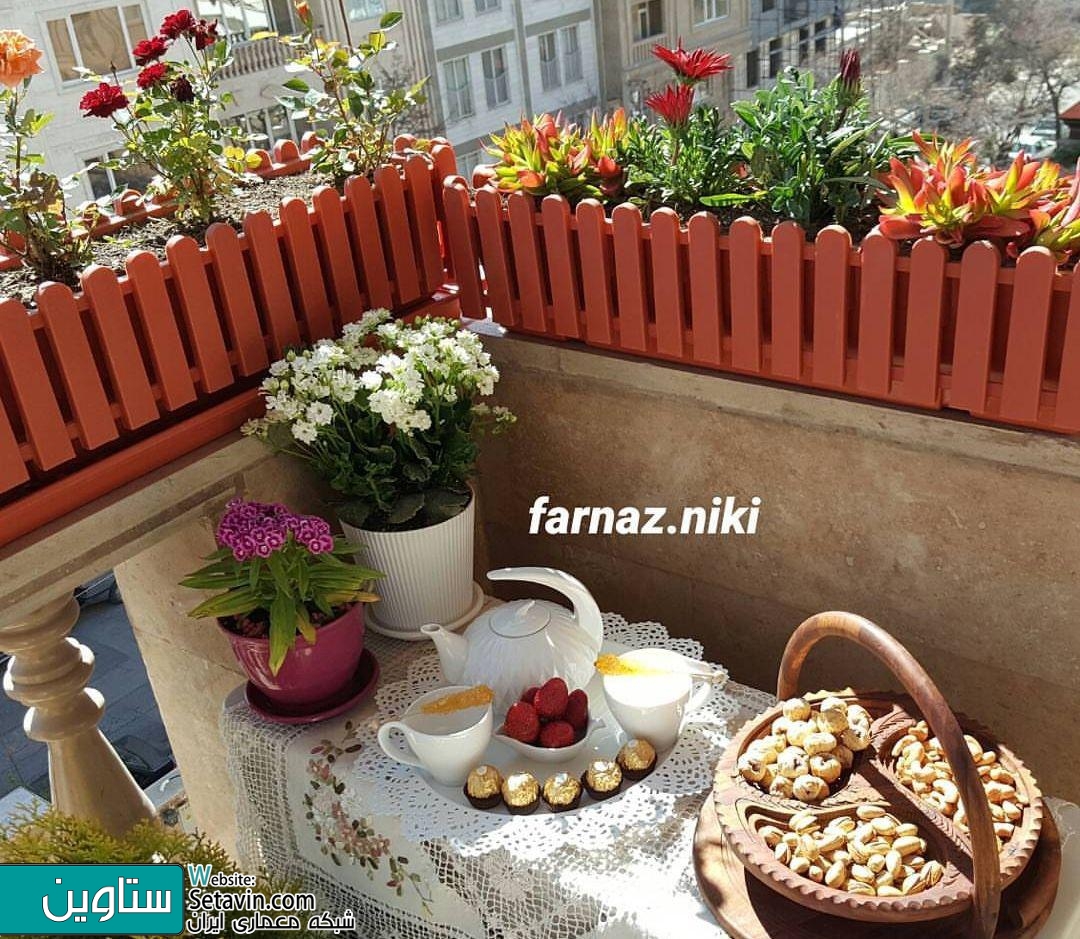 گل و گیاه در تراس خانه های ایرانی