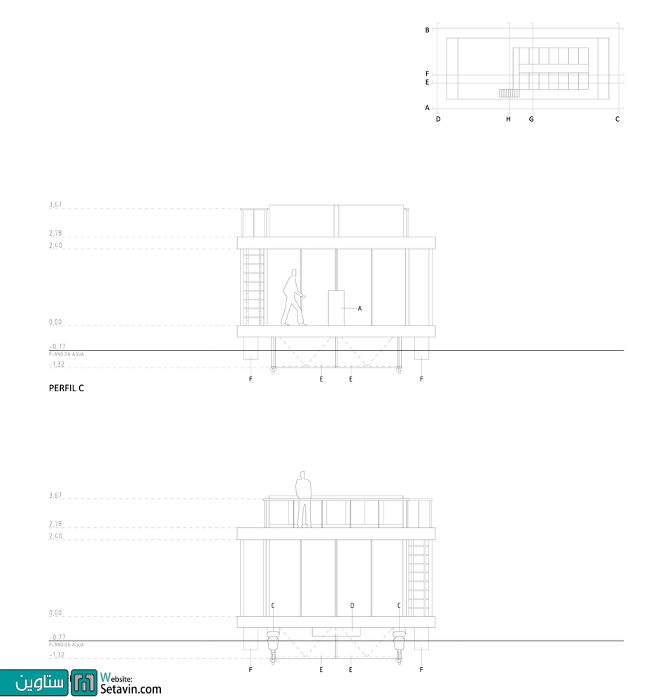 خانه شناور , اثر تیم طراحی Friday SA , پرتغال , Floating House , خانه , مسکن , طراحی خانه شناور , طراحی , معماری , دریا , معماری و آب , ستاوین , مسکن سیار , پروژه های معماری