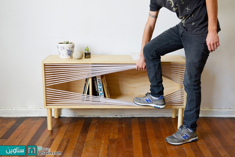 میزی که با الهام از رینگ بوکس ساخته شده است.