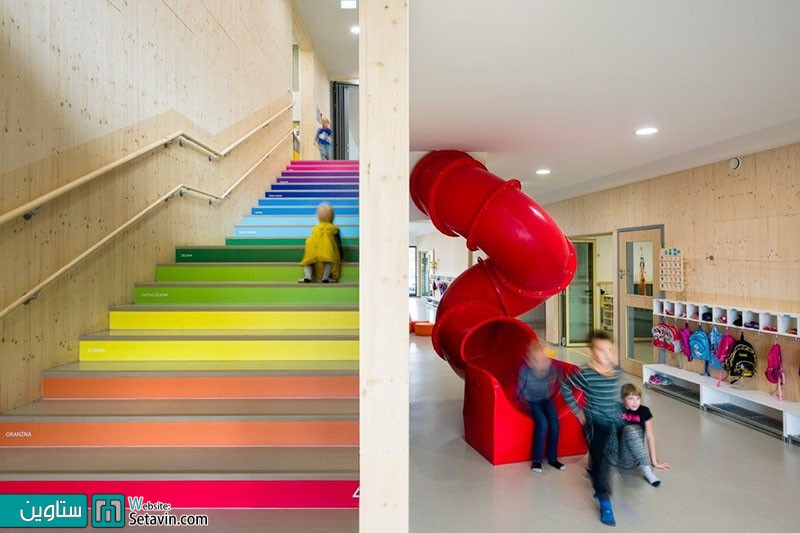معماری برای کودکان،پلکانی که شمارش اعداد را به کودکان می آموزند.