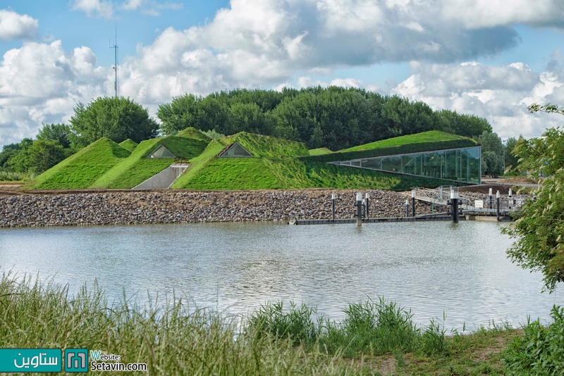 موزه Biesbosch , موزه , Dutch museum , rooftop , walkway , museum , طراحی موزه , ستاوین , روف گاردن , بام سبز , معماری پایدار , دوستدار طبیعت