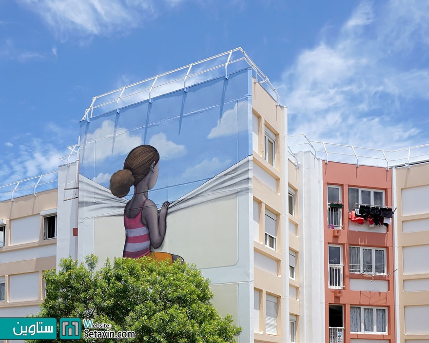 تبدیل نماهای خسته کننده شهری به آثار هنری بی نظیر توسط هنرمند فرانسوی