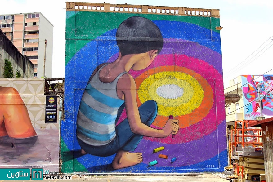 تبدیل نماهای خسته کننده شهری به آثار هنری بی نظیر توسط هنرمند فرانسوی