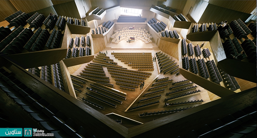 مرکز همایش ها , سالن ارکستر ملی شهر Angers , تیم معماری , kengo kuma , فرانسه , سالن ارکستر ملی , سالن ارکستر , Angers  , ستاوین , congress center , philharmonic hall