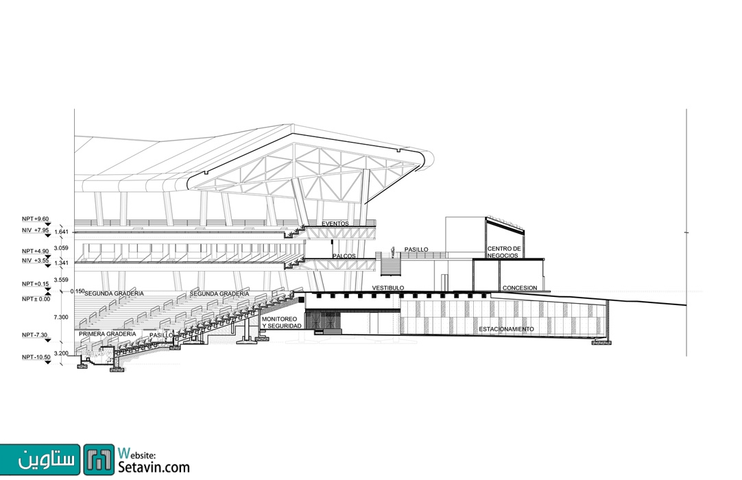 استادیوم Sonora , تیم طراحی 3Arquitectura , مکزیک , استادیوم , Sonora , Stadium , ورزشگاه , urban development , ورزشی , طراحی استادیوم , ستاوین