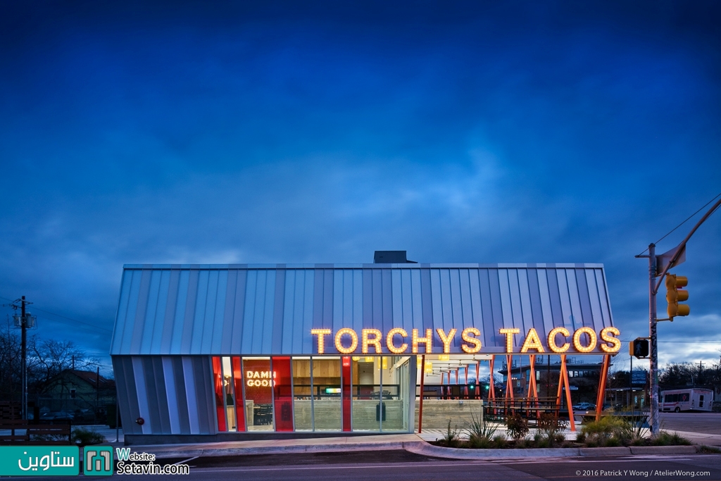 رستوران , Torchy’s Tacos , تیم معماری , تگزاس , آمریکا , restaurant , فست فود , غذاخوری , طراحی کترینگ , طراحی رستوران , ستاوین