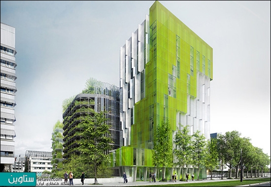عمارت سبز در میان برندگان دوباره سازی پاریس , عمارت سبز , دوباره سازی پاریس , پاریس ,  Reinventer , Paris , فرانسه , خانه گیاهی , خانه الگوریتمی , ستاوین