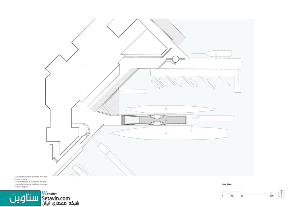 پاویون , Waterfront , تیم طراحی معماری , FJMT Studio , استرالیا , FJMT , Studio , موزه ملی استرالیا , جنگ جهانی اول , خدمات نیروی دریایی , سلطنتی استرالیا