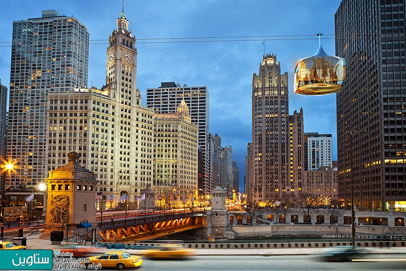 شیکاگو و شبکه ای از ماشین های کابلی هوایی