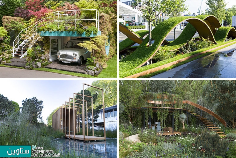 نمونه هایی از طراحی فضای سبز در نمایشگاه گل 2016 چلسی