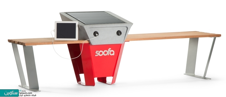 نیمکت های خورشیدی Soofa در آمریکا
