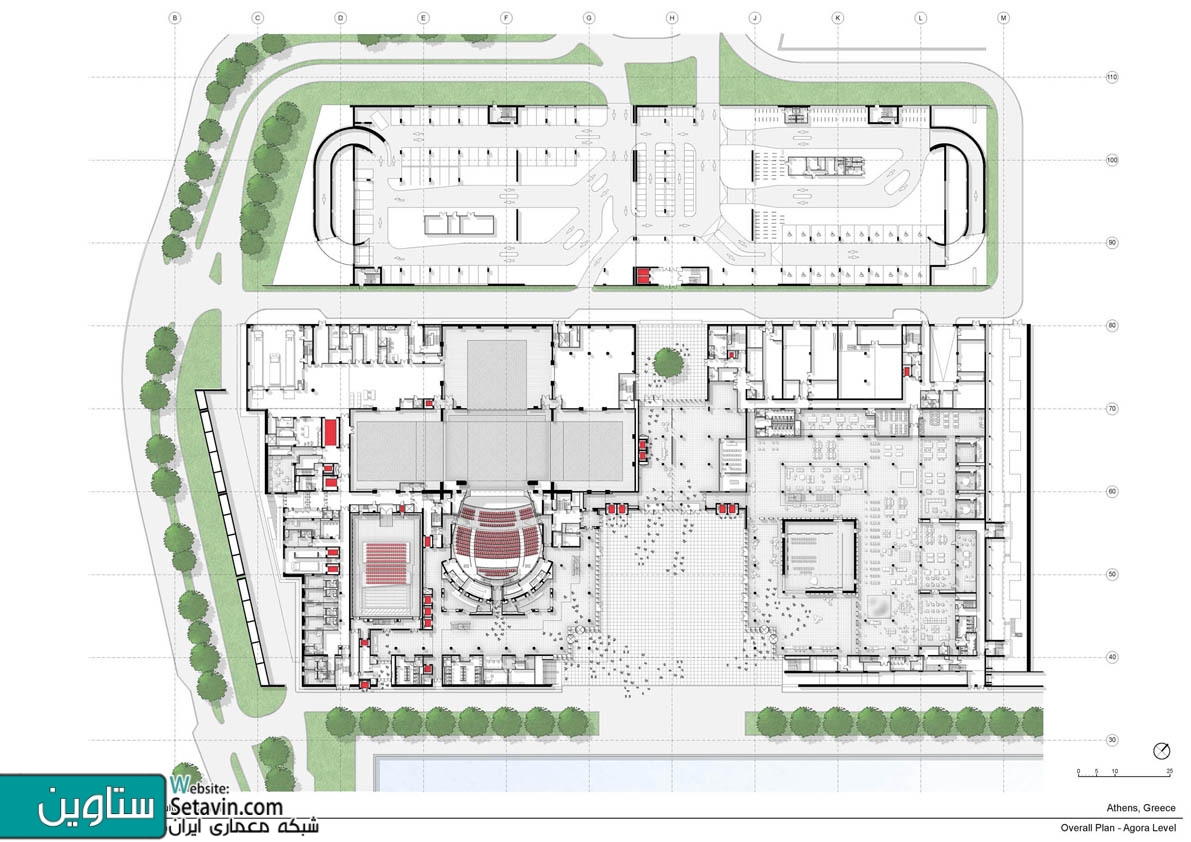 مرکز بنیاد فرهنگی , Stavros Niarchos , تیم طراحی , Renzo Piano Building Workshop , یونان , Renzo Piano , رنزو پیانو , مرکز فرهنگی , اپرا ملی , کتابخانه ملی , طراحی اپرا