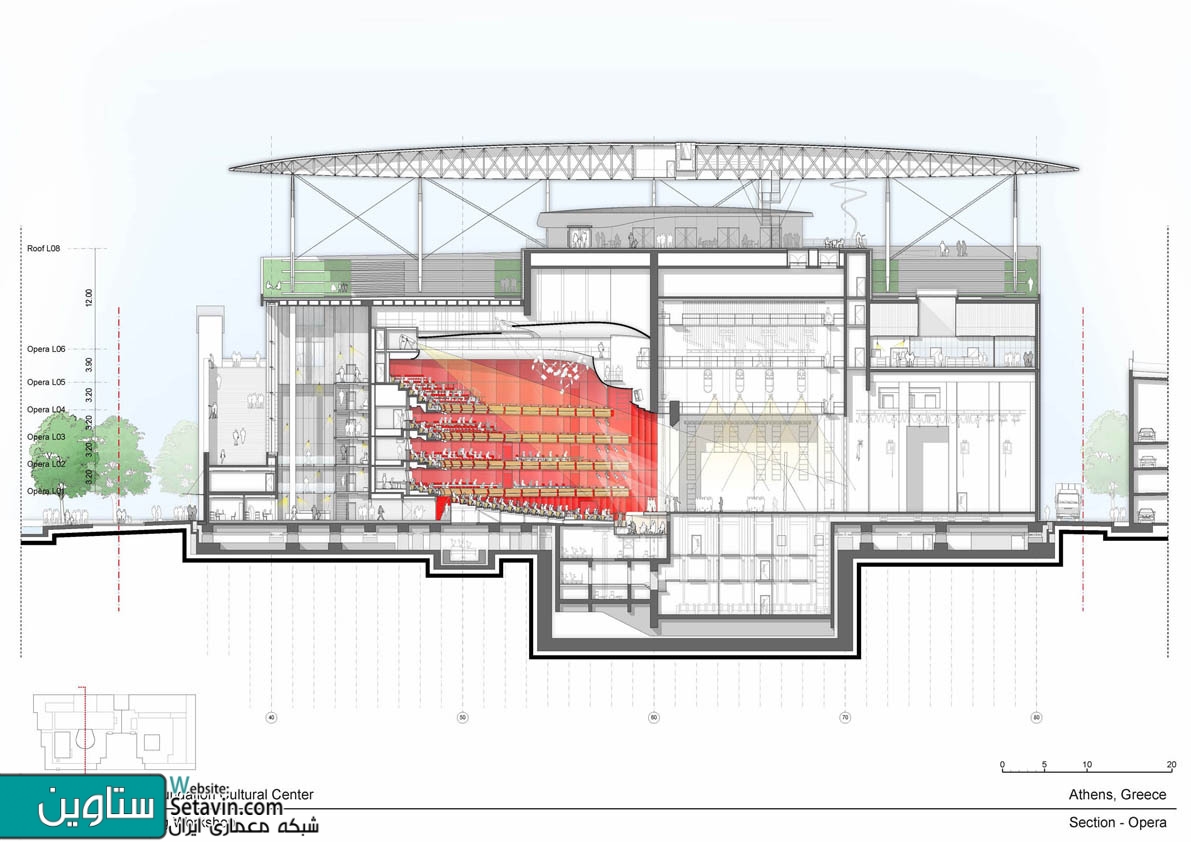 مرکز بنیاد فرهنگی , Stavros Niarchos , تیم طراحی , Renzo Piano Building Workshop , یونان , Renzo Piano , رنزو پیانو , مرکز فرهنگی , اپرا ملی , کتابخانه ملی , طراحی اپرا