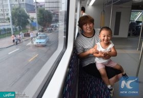 اتوبوس هوایی چینی ها با قابلیت عبور از خودروها