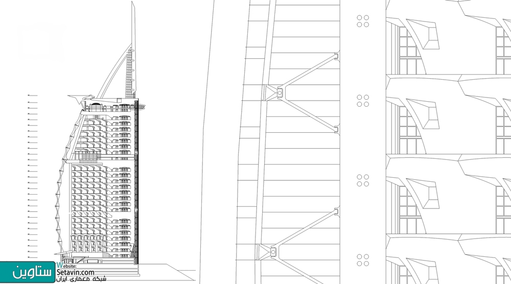 امارات متحده عربی , معماری دبی , معماری امارات , معماری در دبی , Dubai , Architecture of Dubai , برج العرب , Burj al Arab , Tom Wright at WKK Architects , WKK