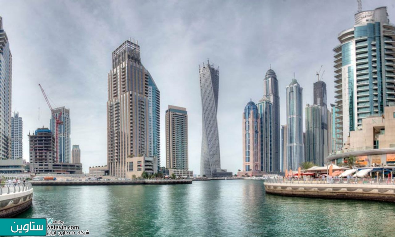 امارات متحده عربی , معماری دبی , معماری امارات , معماری در دبی , Dubai , Architecture of Dubai , برج , Cayan ,  Skidmore, Owings & Merrill , SOM , امارات متحده عربی