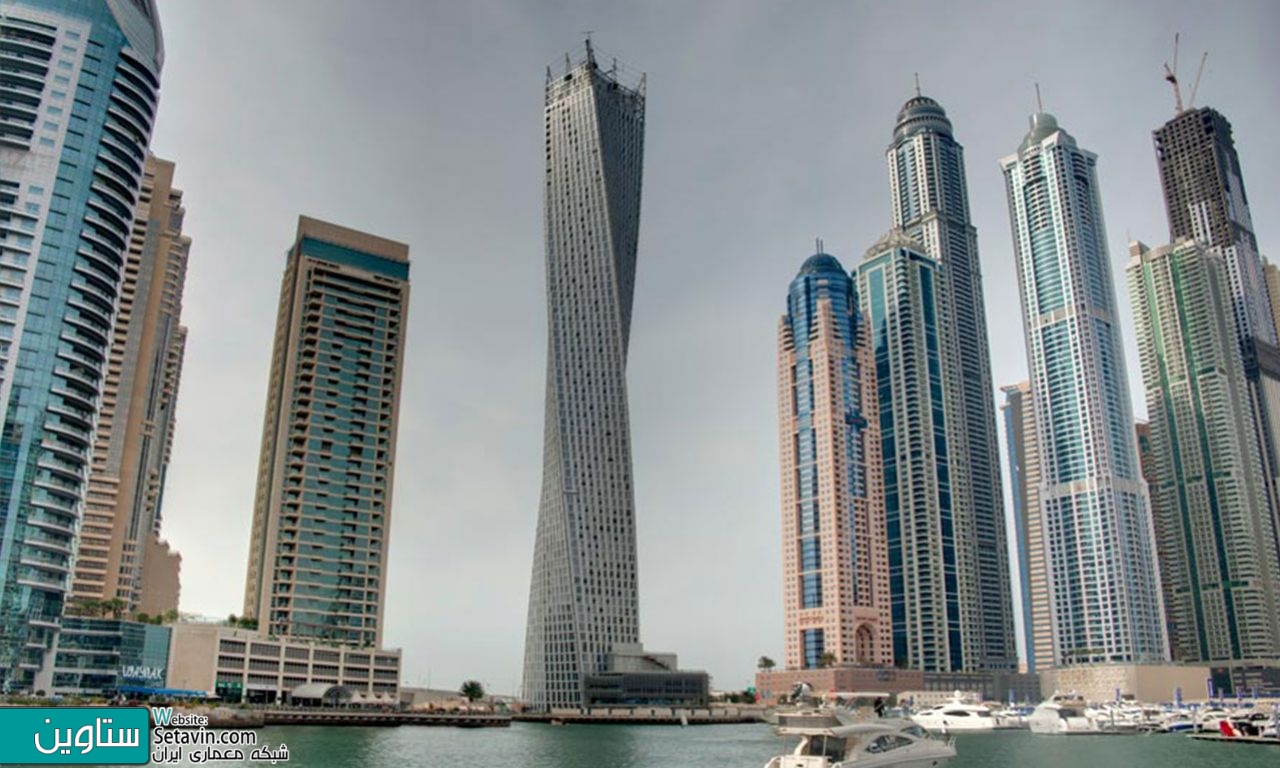 امارات متحده عربی , معماری دبی , معماری امارات , معماری در دبی , Dubai , Architecture of Dubai , برج , Cayan ,  Skidmore, Owings & Merrill , SOM , امارات متحده عربی