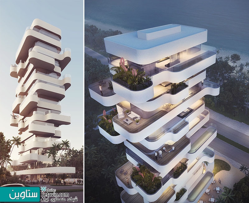 برج مسکونی Terra , بنای با منظر 360 درجه , Orange Architects , قبرس  , برج مسکونی , Terra , Orange , apartment tower , beach , پروژه Terra , طراحی مسکونی , استخر شناور , شبکه هنر و معماری , پروژه های معماری , معماری روز دنیا , پروژه های ستاوین , شبکه اجتماعی معماری ایران