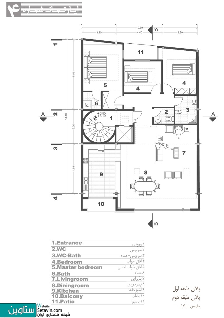 آپارتمان شماره 4 , منتخب مرحله نیمه نهایی جایزه معمار 95 , دفتر معماری هرم , تهران , رتبه دوم جایزه معمار استان قزوین , سال 1393 , نیمه نهایی جایزه معمار , بخش آپارتمان های مسکونی , سال 1395, رتبه دوم جایزه معمار , استان قزوین , جایزه معمار , قزوین , محمدرضا عبداللهی , الهام لطفی , الیکا زارعی  , دکتر حاج سید جوادی , کوچه گلها