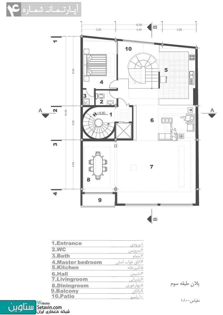 آپارتمان شماره 4 , منتخب مرحله نیمه نهایی جایزه معمار 95 , دفتر معماری هرم , تهران , رتبه دوم جایزه معمار استان قزوین , سال 1393 , نیمه نهایی جایزه معمار , بخش آپارتمان های مسکونی , سال 1395, رتبه دوم جایزه معمار , استان قزوین , جایزه معمار , قزوین , محمدرضا عبداللهی , الهام لطفی , الیکا زارعی  , دکتر حاج سید جوادی , کوچه گلها