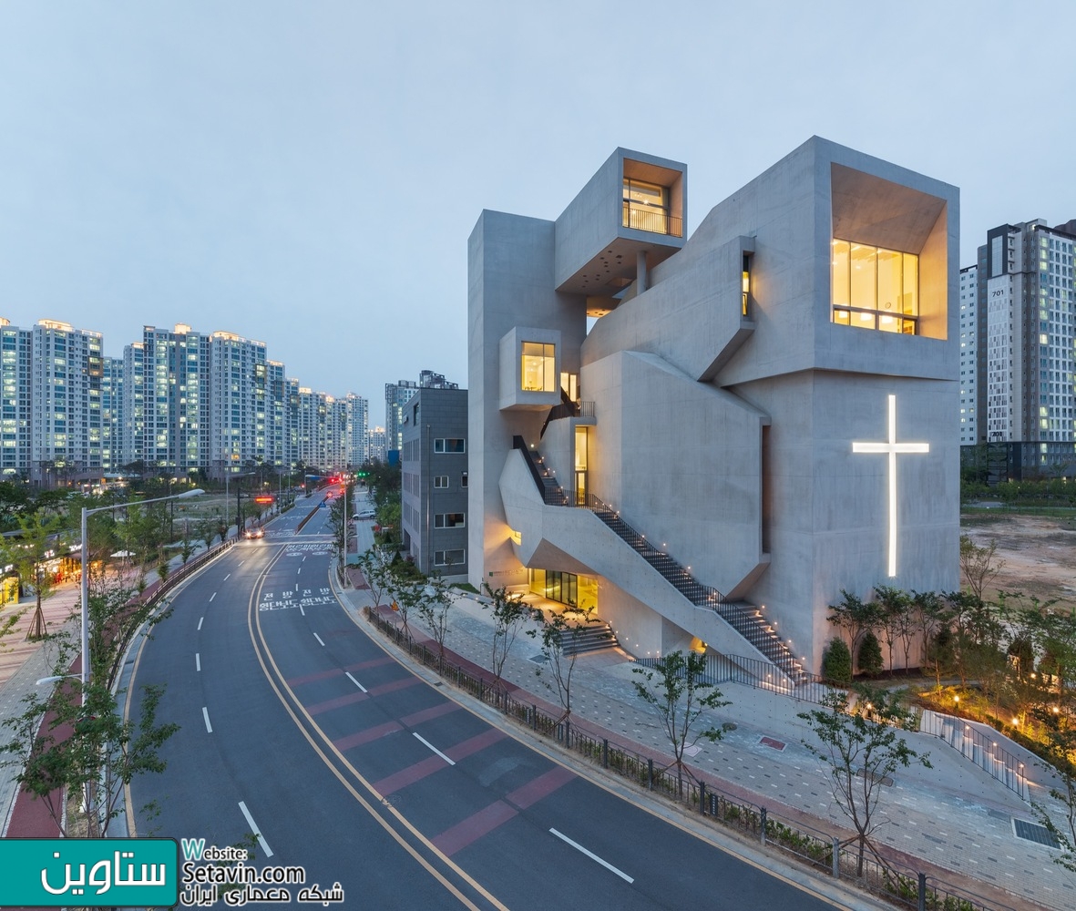 کلیسا closest , کلیسا , Heesoo Kwak , IDMM Architects , کره جنوبی , Church , Kyungsub Shin , بتنی , ساختمانی بتنی