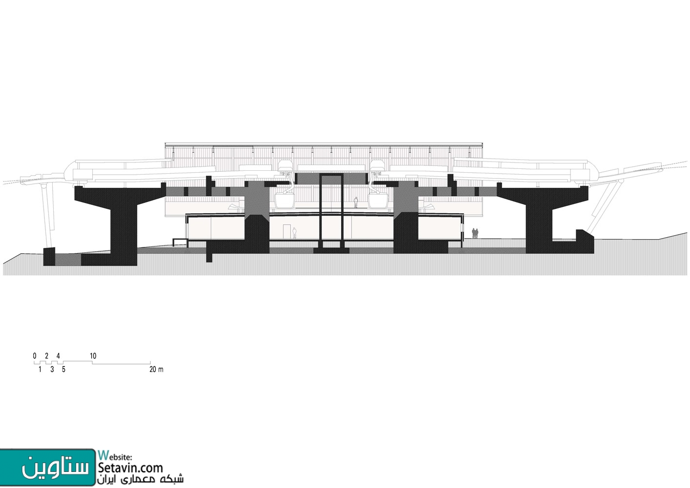 تله کابین , 3S Eisgratbahn , تیم طراحی , ao-architekten , اتریش , Gondola Lift , تله کابین , طراحی تله کابین , Austria , station buildings ,