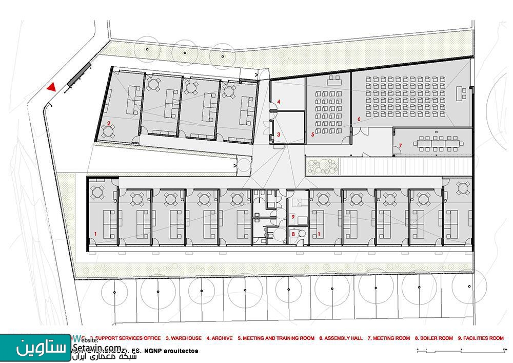 مرکز CID با سقف چند وجهی ، NGNP arquitectos ، اسپانیا , مرکز CID , سقف چند وجهی , CID Center , NGNP , arquitectos , Calamonte