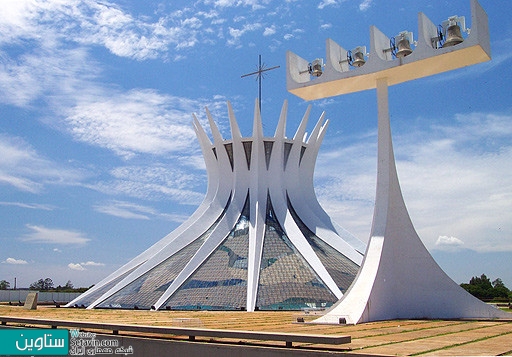 کلیسای جامع برزیلیا ، Oscar Niemeyer ، برزیل , AD Classics , Cathedral of Brasilia , Oscar Niemeyer , کلیسا برزیلیا , کلیسای جامع , کلیسا , برزیلیا