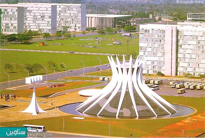 کلیسای جامع برزیلیا ، Oscar Niemeyer ، برزیل , AD Classics , Cathedral of Brasilia , Oscar Niemeyer , کلیسا برزیلیا , کلیسای جامع , کلیسا , برزیلیا