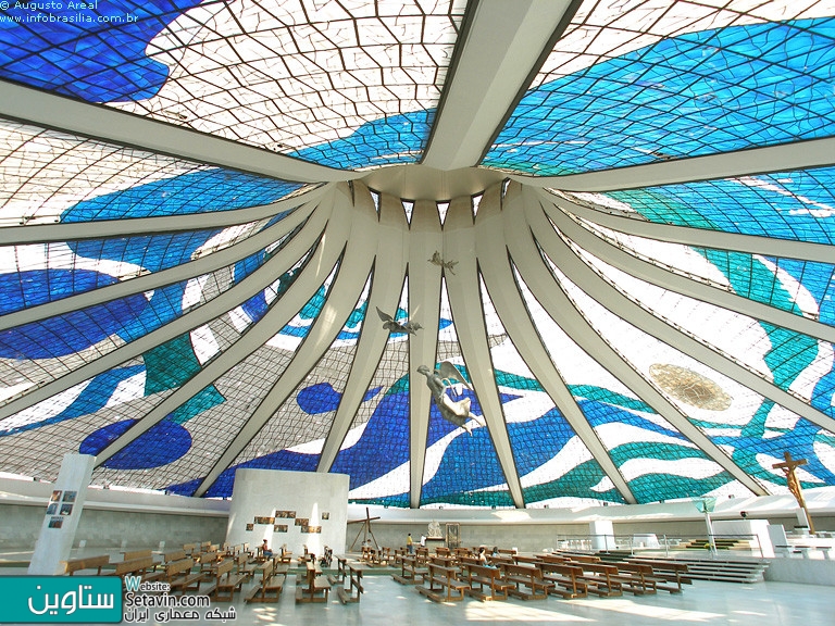 کلیسای جامع برزیلیا ، Oscar Niemeyer ، برزیل , AD Classics , Cathedral of Brasilia , Oscar Niemeyer , کلیسا برزیلیا , کلیسای جامع , کلیسا , برزیلیا