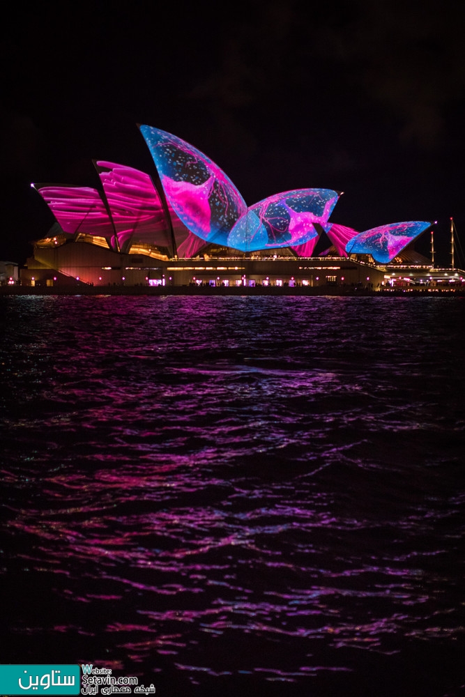 نورپردازی فوق العاده  خانه اپرای سیدنی در رویداد Vivid Sydney