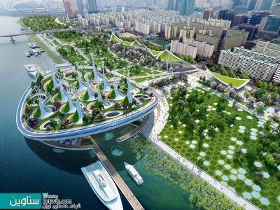 پیشنهاد طراح بلژیکی برای باغ شناور در سئول
