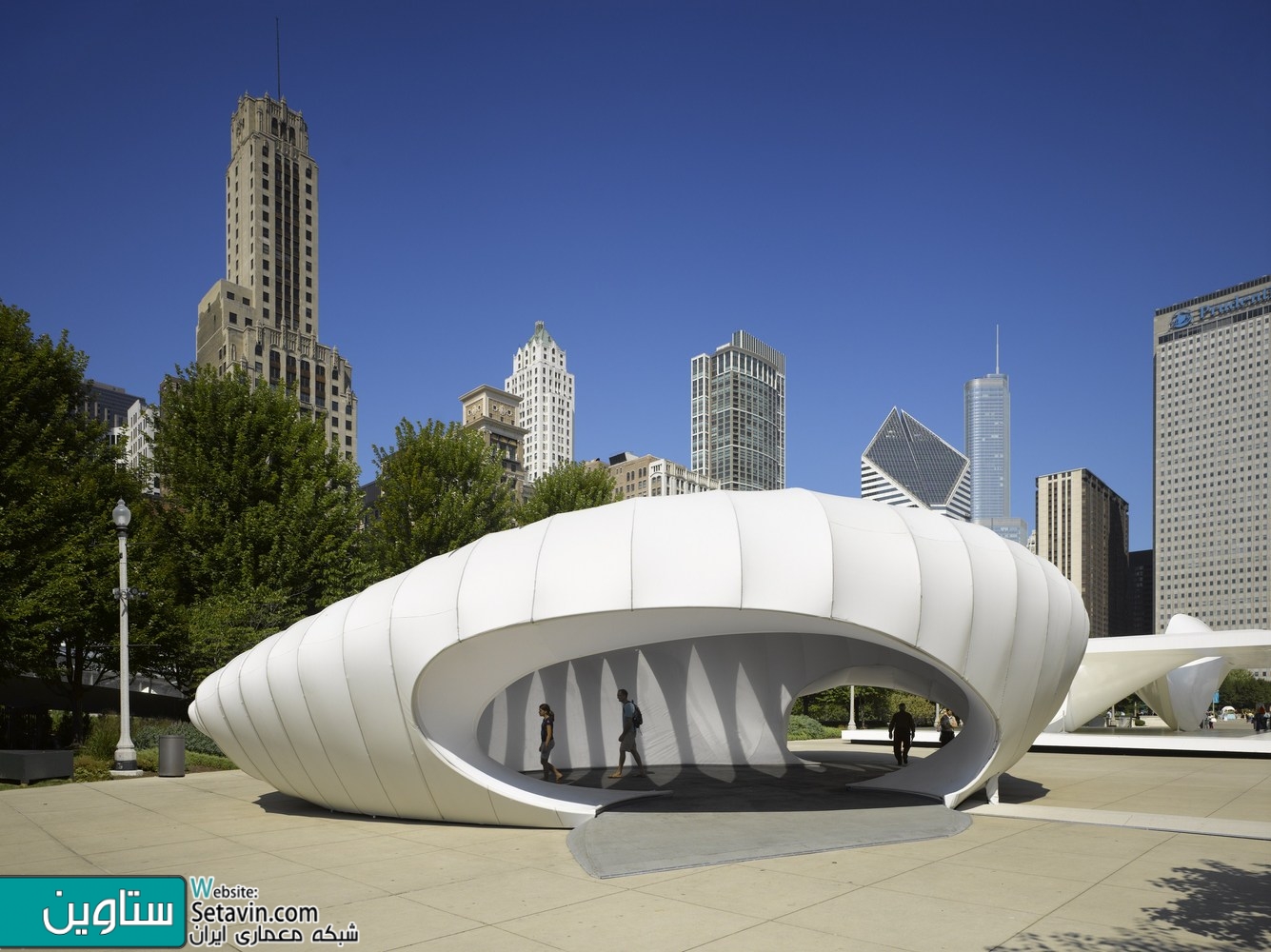 پاویون Burnham , غرفه , نمایشگاه , Zaha Hadid Architects , شیکاگو , Pavilion , Burnham Pavilion , زاها حدید ,  Chicago