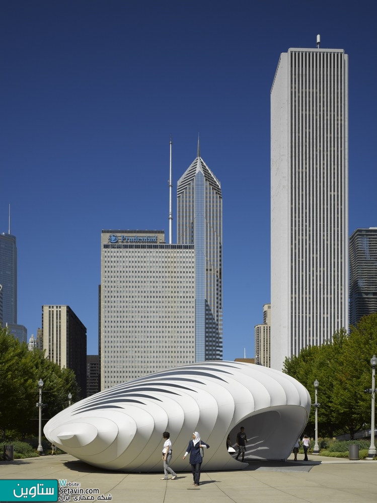 پاویون Burnham , غرفه , نمایشگاه , Zaha Hadid Architects , شیکاگو , Pavilion , Burnham Pavilion , زاها حدید ,  Chicago