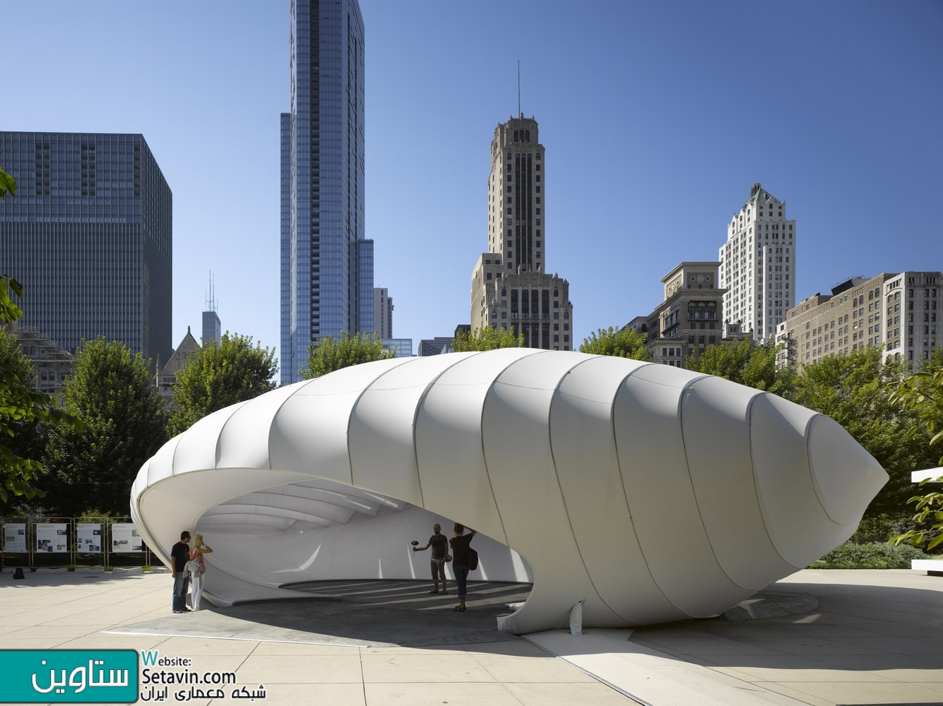 پاویون Burnham , غرفه , نمایشگاه , Zaha Hadid Architects , شیکاگو , Pavilion , Burnham Pavilion , زاها حدید ,  Chicago