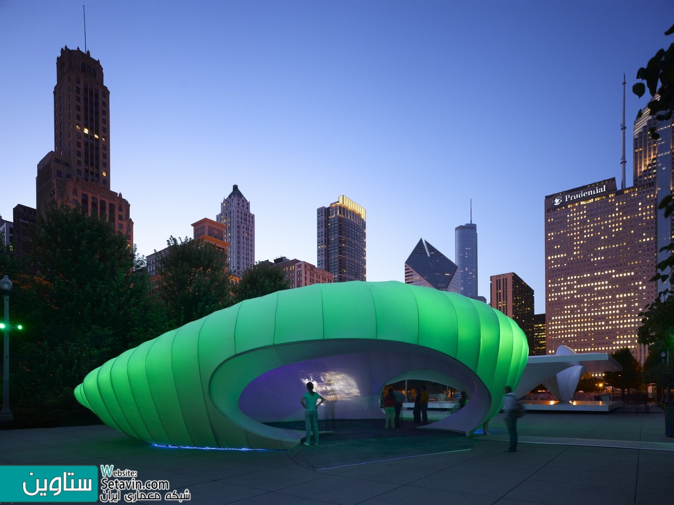 پاویون Burnham , غرفه , نمایشگاه , Zaha Hadid Architects , شیکاگو , Pavilion , Burnham Pavilion , زاها حدید ,  Chicago