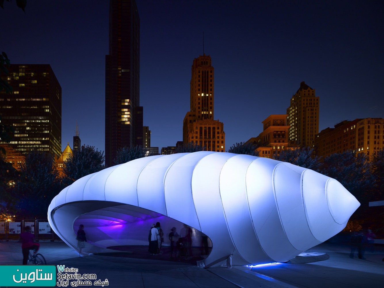 پاویون Burnham , غرفه , نمایشگاه , Zaha Hadid Architects , شیکاگو , Pavilion , Burnham Pavilion , زاها حدید ,  Chicago