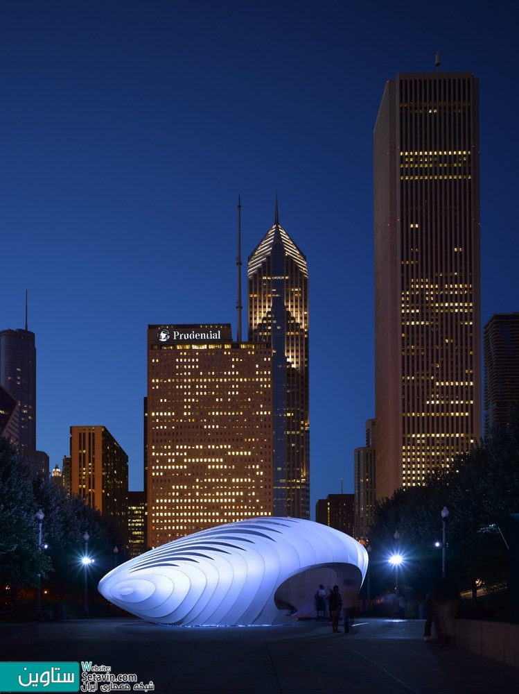 پاویون Burnham , غرفه , نمایشگاه , Zaha Hadid Architects , شیکاگو , Pavilion , Burnham Pavilion , زاها حدید ,  Chicago