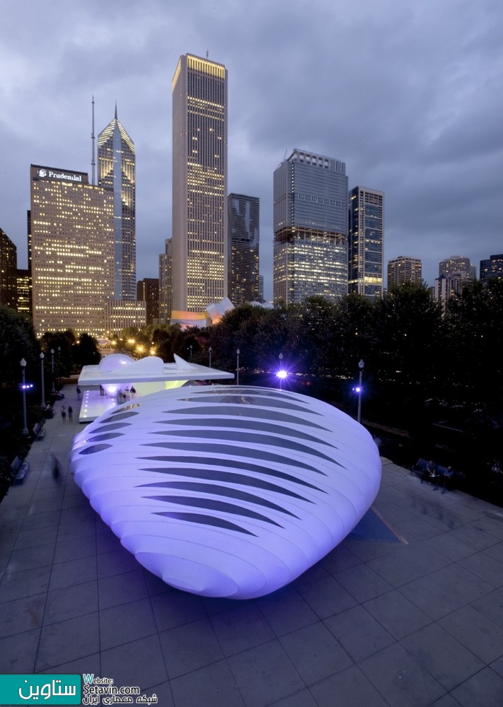 پاویون Burnham , غرفه , نمایشگاه , Zaha Hadid Architects , شیکاگو , Pavilion , Burnham Pavilion , زاها حدید ,  Chicago