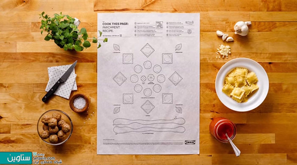 IKEA دستورپخت هایی را شبیه سازی و طراحی کرده است که می توان آنها را پیچید، پخت و خورد.