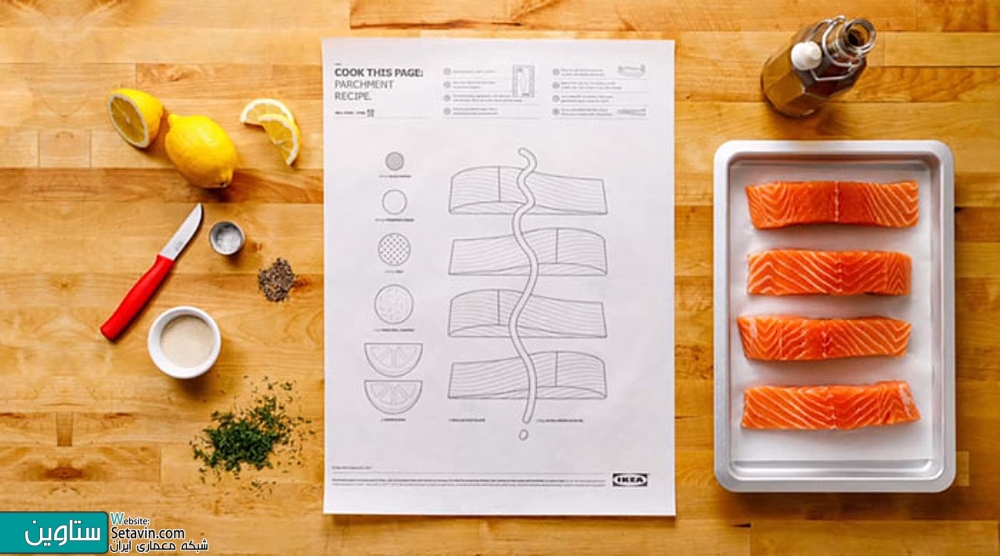 IKEA دستورپخت هایی را شبیه سازی و طراحی کرده است که می توان آنها را پیچید، پخت و خورد.