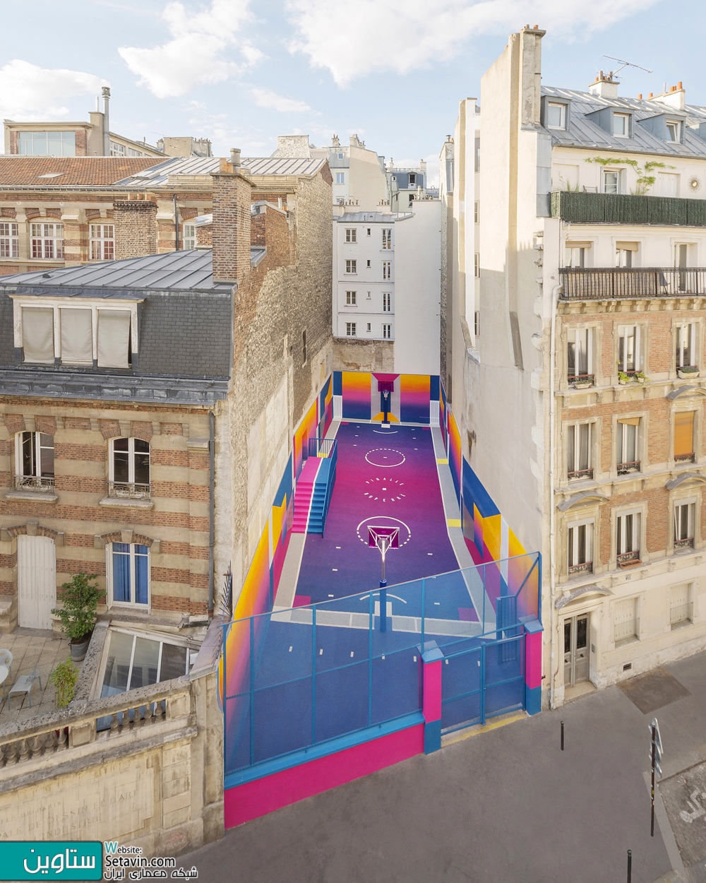 طراحی مجدد زمین بسکتبالی در پاریس