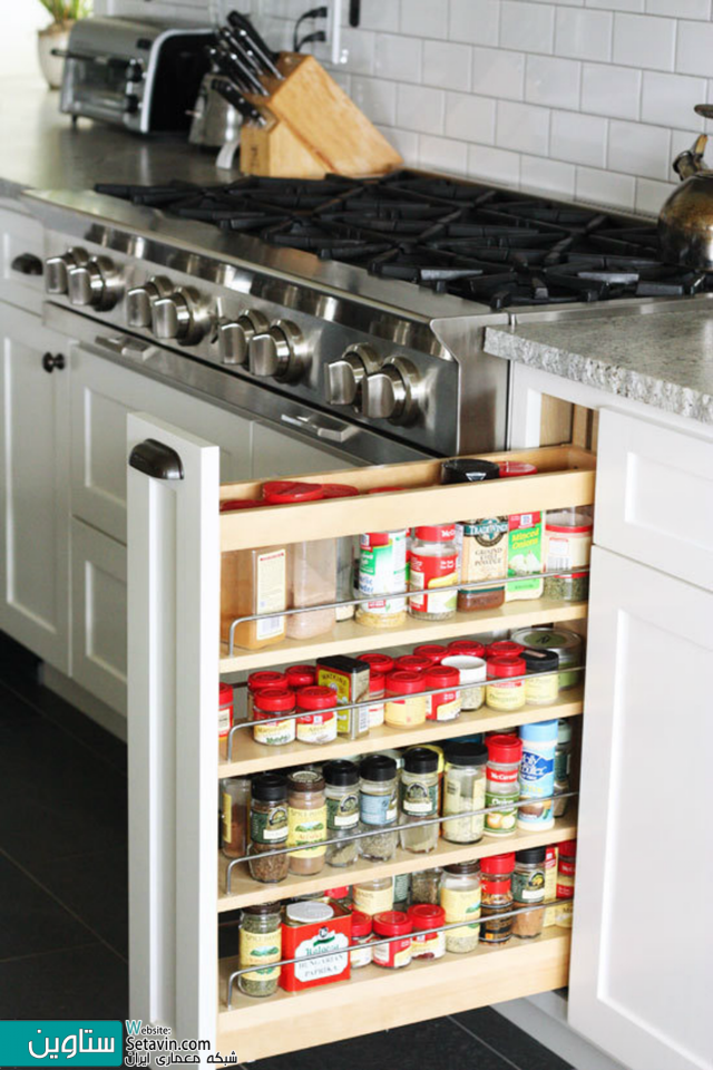 10 راهکار هوشمندانه برای سازماندهی جا ادویه ای در آشپزخانه