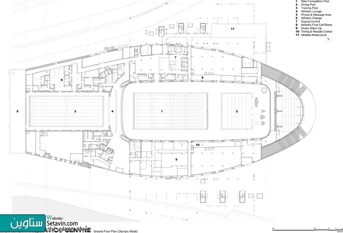 مرکز ورزش های آبی لندن , اثر تیم طراحی Zaha Hadid Architects , انگلستان , مرکز ورزش های آبی , المپیک لندن , سال 2012 ,  زاها حدید , Zaha Hadid ,  انگلستان , London Aquatics Centre , London, United Kingdom , اروپا , London , ورزشی , سالن ورزش , Hospitality , Sport , Sports Center Stadium