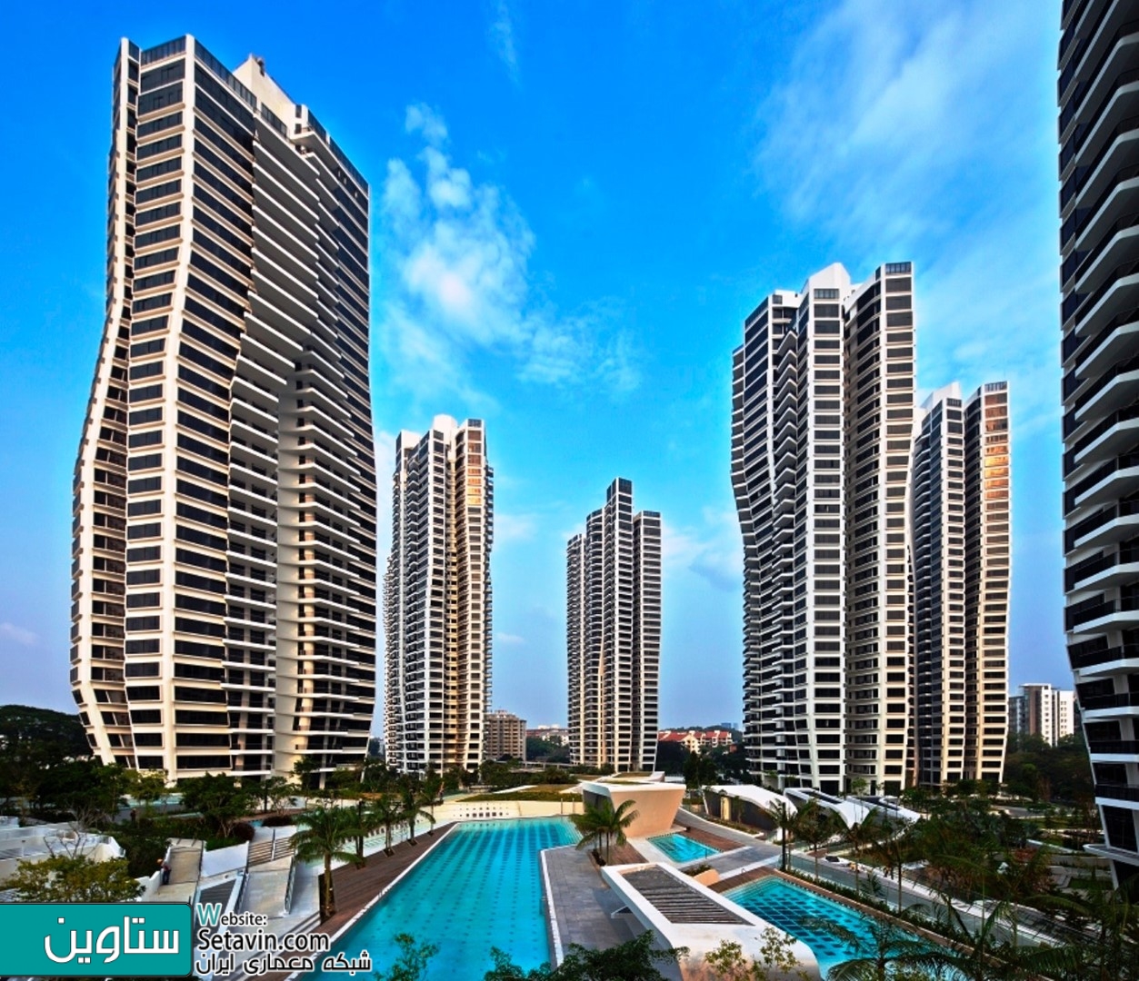 مجتمع مسکونی D Leedon , اثر تیم طراحی معماری Zaha Hadid Architects , سنگاپور , landscaping , مسکونی , towers , برج , residential towers , هفت برج مسکونی , seven residential towers , زاها , facilities , حدید , خانه , Residential , Multi Unit Housing , مجتمع , Zaha Hadid Architects , باغ گیاه شناسی , هفت آسمانخراش , آسمانخراش , دوبلکس ویلا , پنت هاوس