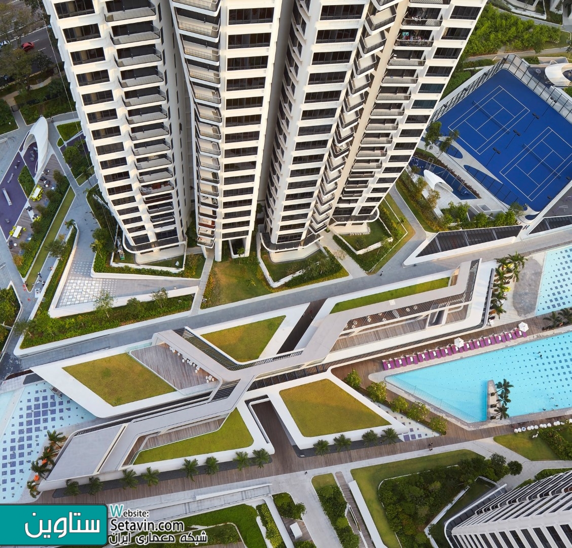 مجتمع مسکونی D Leedon , اثر تیم طراحی معماری Zaha Hadid Architects , سنگاپور , landscaping , مسکونی , towers , برج , residential towers , هفت برج مسکونی , seven residential towers , زاها , facilities , حدید , خانه , Residential , Multi Unit Housing , مجتمع , Zaha Hadid Architects , باغ گیاه شناسی , هفت آسمانخراش , آسمانخراش , دوبلکس ویلا , پنت هاوس